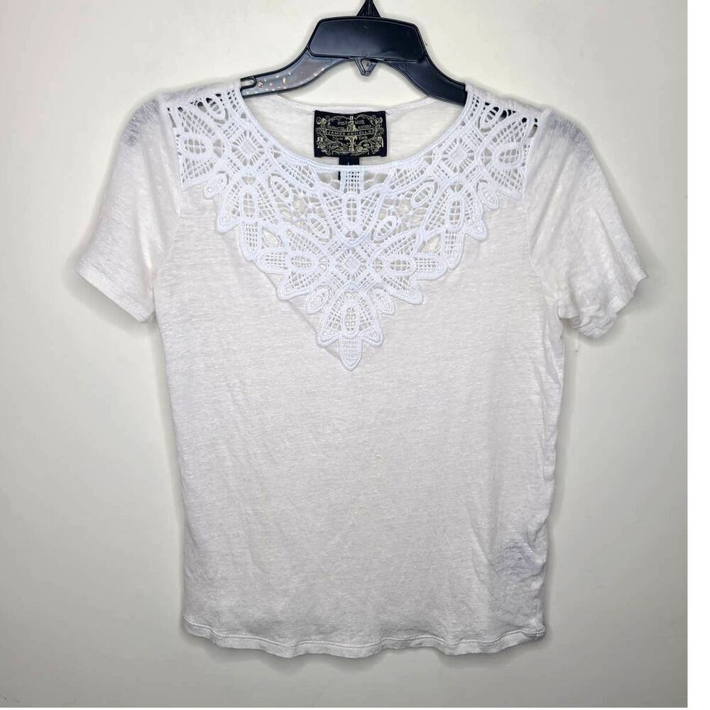 James Coviello / Anthropologie white linen shirt - small